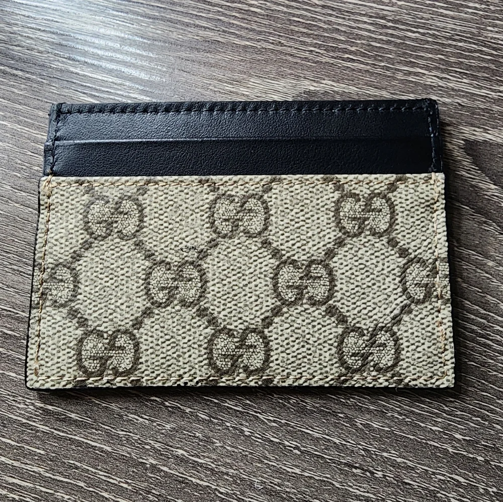 GUCCI GG Card Holder Supreme Beige/Black COA included NWOT - Picture 5 of 10